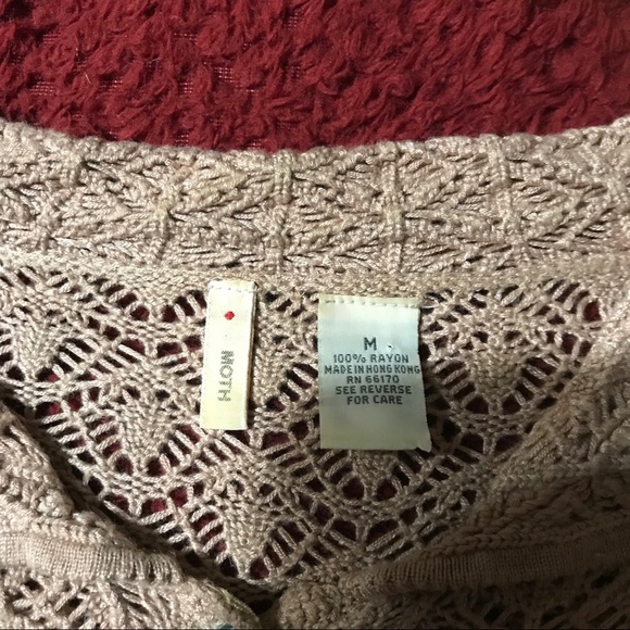 Anthropologie Moth openwork knit top size M - Picture 3 of 4